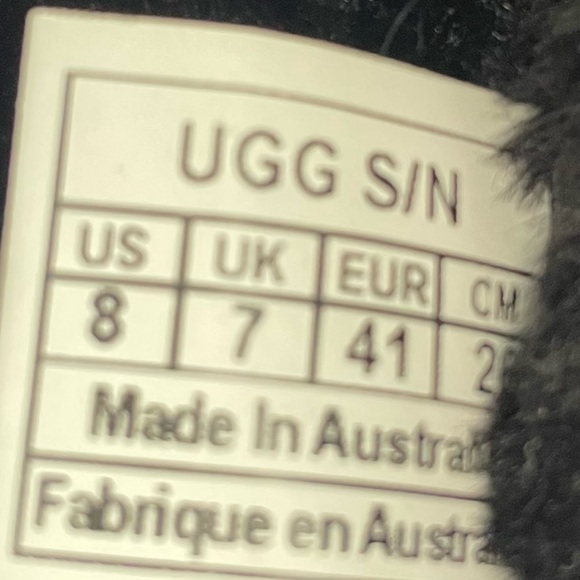 UGG Women's Black and Gray Slippers men size 8 woman size 9.5. - Picture 4 of 7